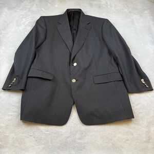 Burberrys Tailored Expressly 42 Wool Worsted Gray‎ Blazer Jacket Mens